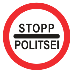 Liiklusmärk 336a — Politseikontroll