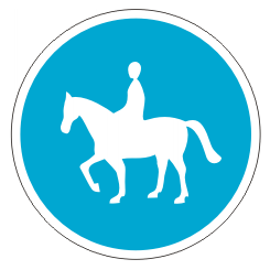 Liiklusmärk 436 — Ratsatee