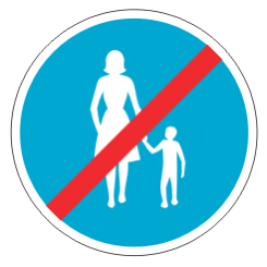 Liiklusmärk 442 — Jalgtee lõpp